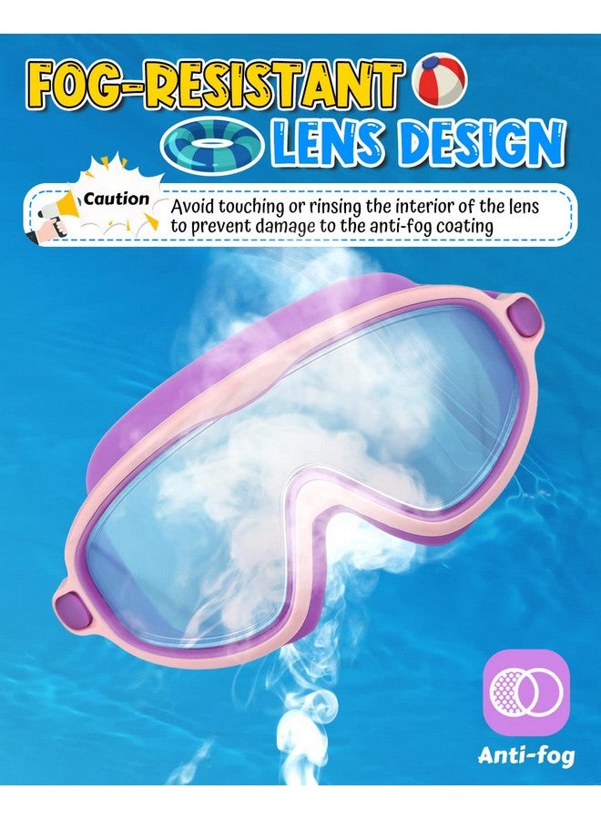 Rantizon Kids Swim Goggles 2 Pack Wide View Swimming Goggles For Child 315 Anti Fog&Uv No Leaking Goggles For Boys Girls - Image 5