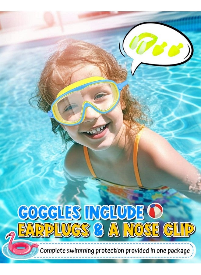 Rantizon Kids Swim Goggles 2 Pack Wide View Swimming Goggles For Child 315 Anti Fog&Uv No Leaking Goggles For Boys Girls - Image 3