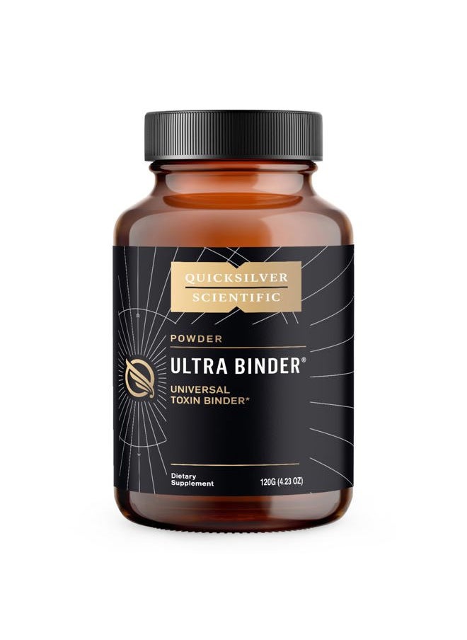 Quicksilver Scientific - Ultra Binder Powder - Multi Toxin Binder with Bentonite Clay Powder, Zeolite Detox & Charcoal - Supplement for Gut Support & The Body's Toxin Removal Process (120g) - Image 1