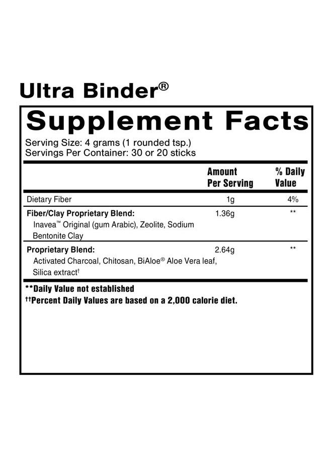 Quicksilver Scientific - Ultra Binder Powder - Multi Toxin Binder with Bentonite Clay Powder, Zeolite Detox & Charcoal - Supplement for Gut Support & The Body's Toxin Removal Process (120g) - Image 1