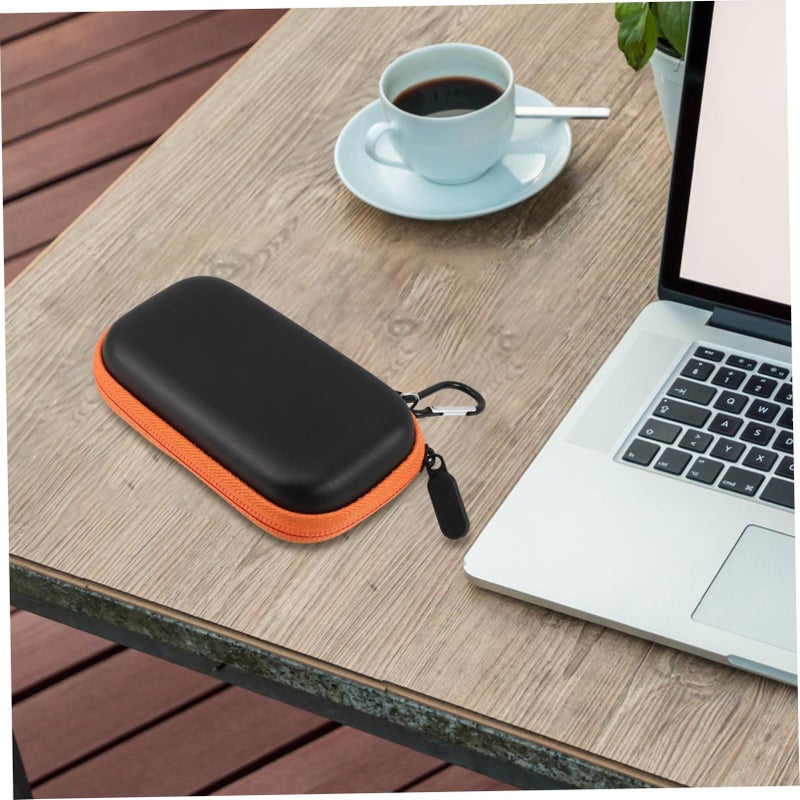 Portable SSD Hard Drive Carrying Case Sturdy Organizer Bag For Travel Secure Cable Storage For External Drives Accessories Black - Image 5