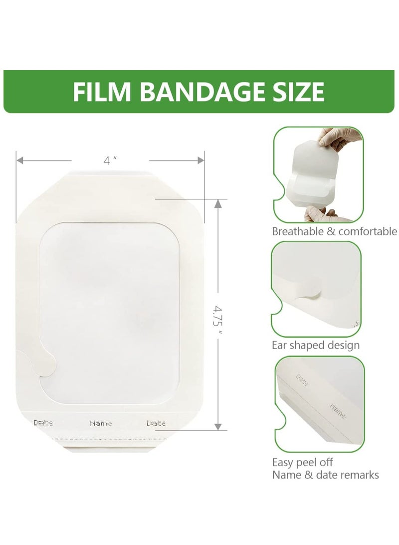 KASTWAVE Transparent Film Dressing Essentials Picture Frame Style with Label Waterproof Wound Bandage Shower Waterproof Patch Adhesive Patches Shower Aftercare Bandage - Image 2