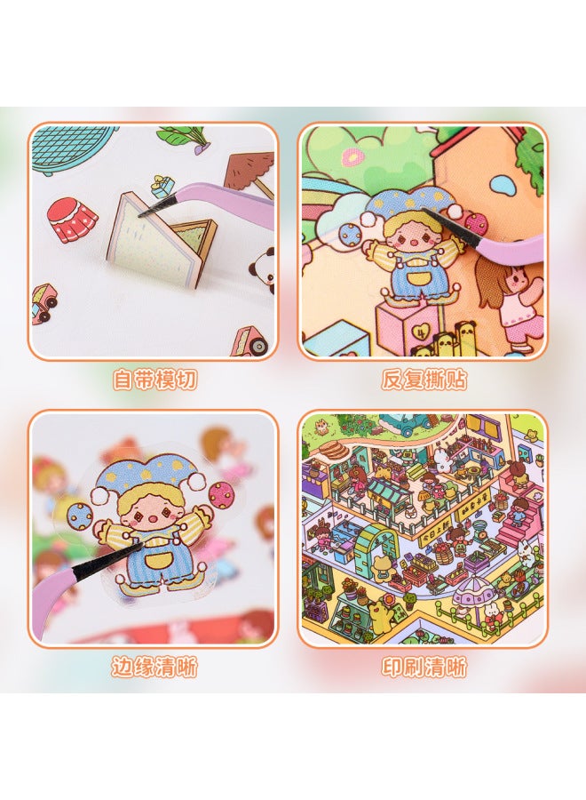 HELPS Cartoon Happy Farm Landscaping Stickers Extra Large Version Fun And Cute 3d Stacking Diy Handbook Stickers - Image 4