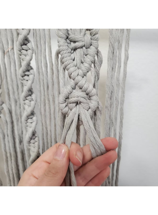 انتيكيانو بساط مكرمية كبير للتعليق على الحائط مصنوع يدويًا من اننتيكانو على الطراز البوهيمي - Image 3