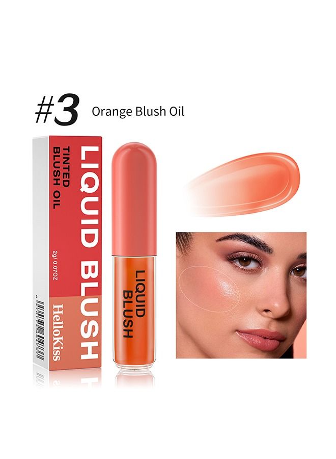 HelloKiss 1PCS Color Changing Blush Oil, Moisturizing Blusher For Cheeks And Lips Balm, Create Natural And Vibrant Makeup 03  - Image 1