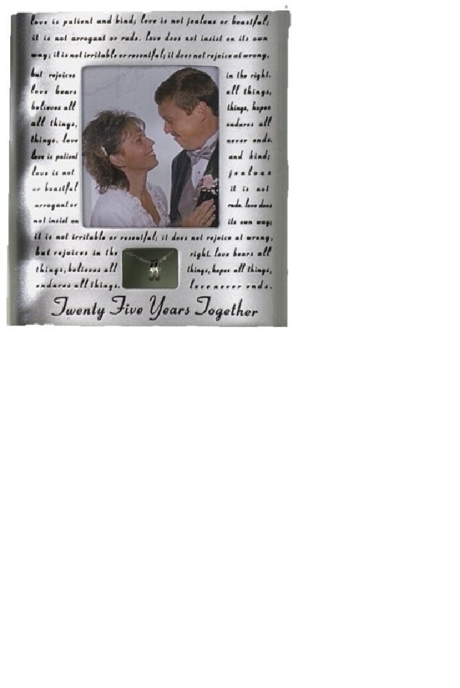 Roman Roman 25th Silver Wedding Anniversary Picture Photo Frame - Image 1