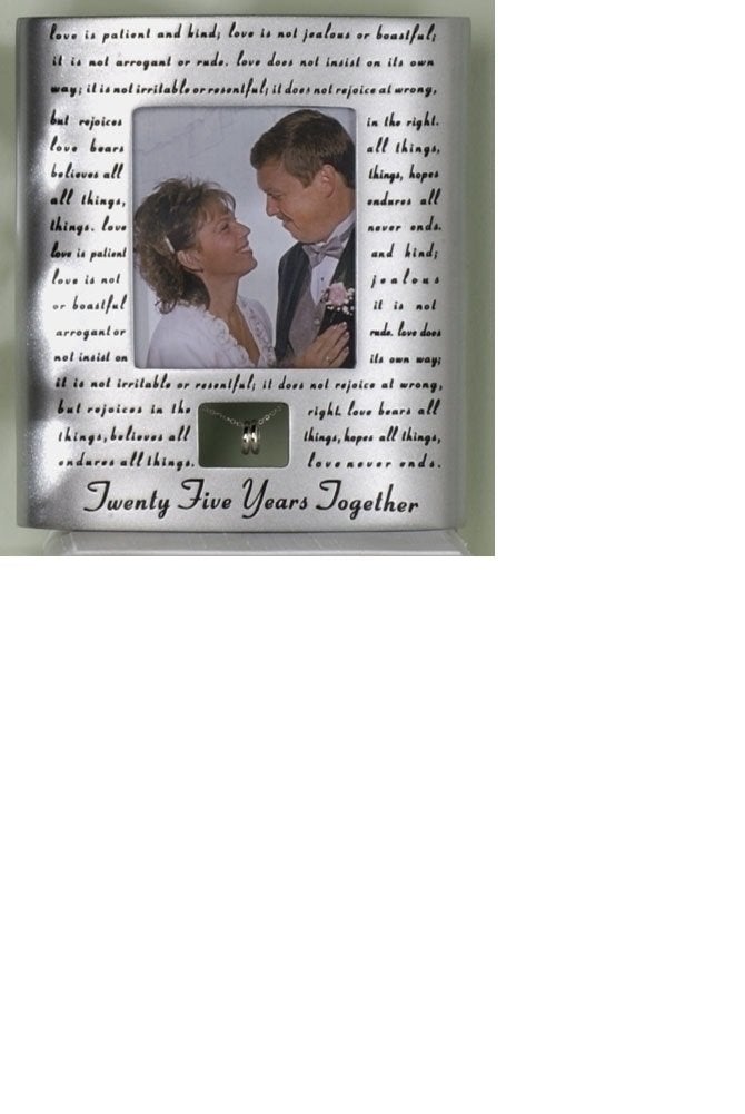 Roman Roman 25th Silver Wedding Anniversary Picture Photo Frame - Image 2