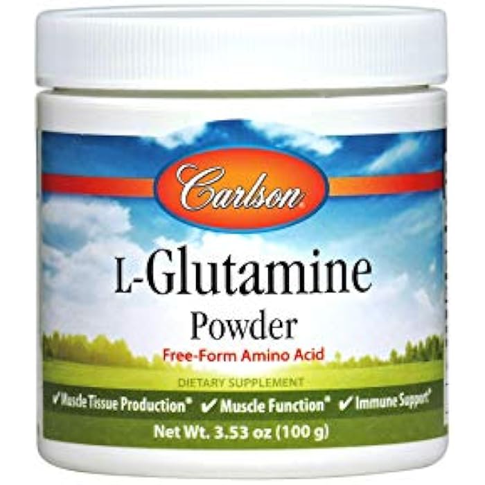 Carlson - L-Glutamine Powder, Free-Form Amino Acid, 3 g, Muscle Tissue Production & Function, Immune Support, 3.53 oz (100 g) - Image 1