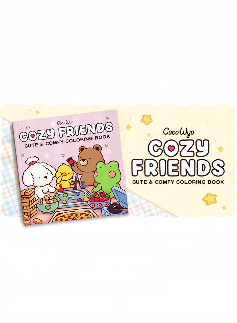 Cozy Friends: Coloring Book for Adults and Teens Featuring Super Cute Animal Characters with Easy and Simple Designs for Relaxation - Image 2