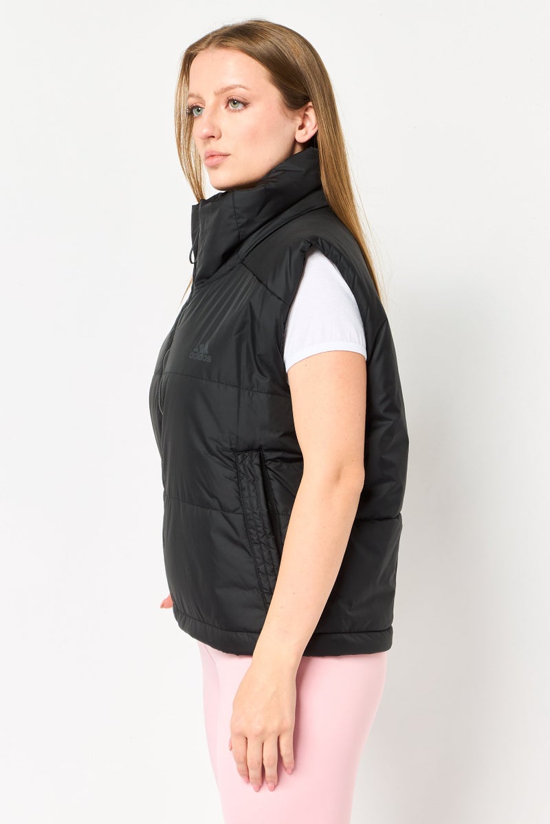 Adidas Women Sportswear Fit Sleeveless Training Puffer Vest, Black - Image 3