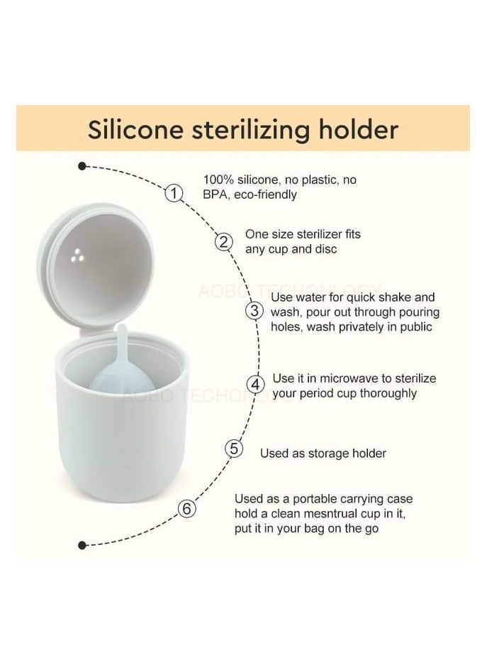 Feminy Menstrual Cup With Silicone Sterilizer Cup Or Cup Holder - Image 5