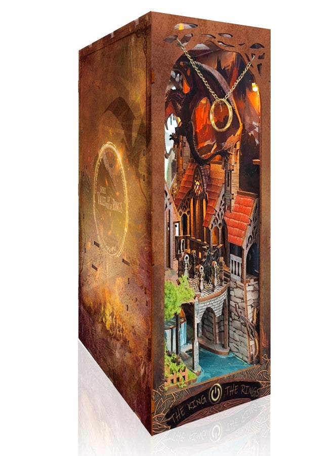 Strucwood Book Nook Kit with LED Light - 3D Wooden Puzzles Book Nook for Book Shelf Decor - DIY Dollhouse Kit - Book Nook Decor with Dust Cover - Magic Book Nook - (SQ-05) - Image 1