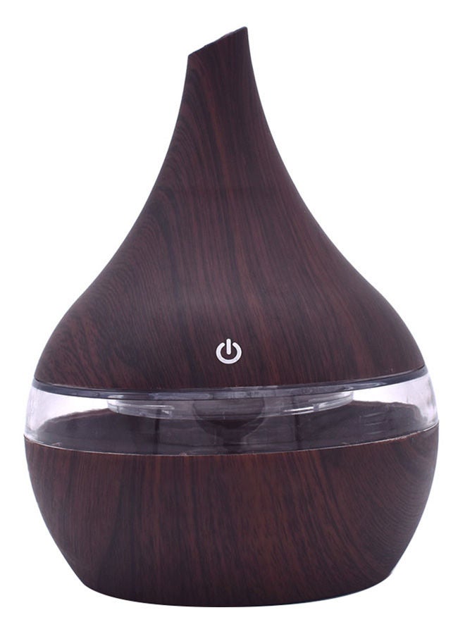 NIBEMINENT LED Lights Ultrasonic Aromatherapy Humidifier Dark wood grain - Image 1