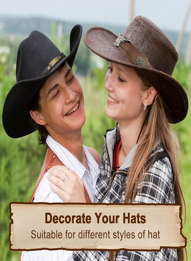 RainFlowwer 10 PCS Leather Cowboy Hat Bands for Men Women Western/Fedora/Panama Hat Belts Cowgirl Hatbands Cowboy Supply Hand Made Replacement - Image 5