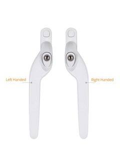 KASTWAVE UPVC Window Locking Handles with Key 2 Pack Cranked Window Handles 40mm Spindles Universal White  - Image 2