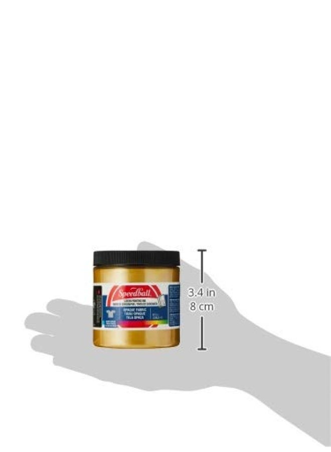 Speedball حبر طباعة الشاشة على القماش غير الشفاف من سبيدبول - ذهبي - 8 أونصات - 4808 - Image 4
