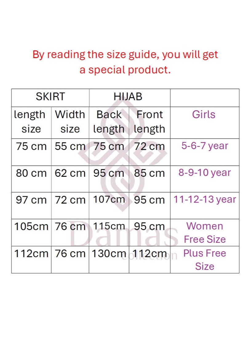DAMAS COLLECTION - Two Piece Islamic prayer dress for girls kids and women -Prayer Clothes for girls and Muslim Women-Prayer Abaya For women and girls kids- Umrah essentials for women -Prayer dress women - Image 1