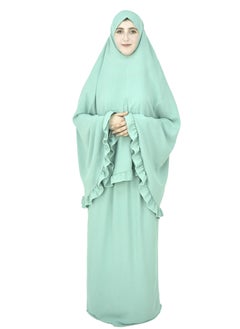 DAMAS COLLECTION Two Piece Islamic prayer dress for girls kids and women -Prayer Clothes for girls and Muslim Women-Prayer Abaya For women and girls kids- Umrah essentials for women -Prayer dress women  - Image 4
