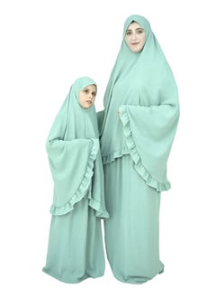 DAMAS COLLECTION Two Piece Islamic prayer dress for girls kids and women -Prayer Clothes for girls and Muslim Women-Prayer Abaya For women and girls kids- Umrah essentials for women -Prayer dress women  - Image 1