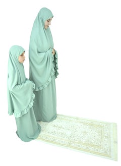 DAMAS COLLECTION Two Piece Islamic prayer dress for girls kids and women -Prayer Clothes for girls and Muslim Women-Prayer Abaya For women and girls kids- Umrah essentials for women -Prayer dress women  - Image 2