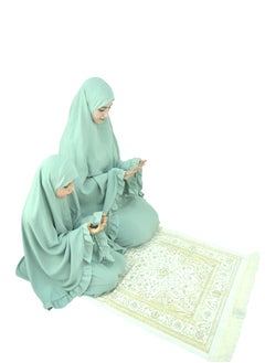 DAMAS COLLECTION Two Piece Islamic prayer dress for girls kids and women -Prayer Clothes for girls and Muslim Women-Prayer Abaya For women and girls kids- Umrah essentials for women -Prayer dress women  - Image 3