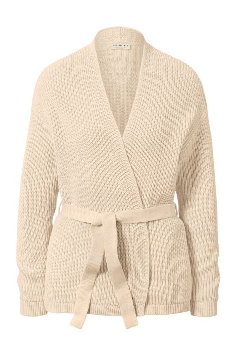 Tchibo Women Textured Long Sleeve Cardigan, Cream  - Image 2