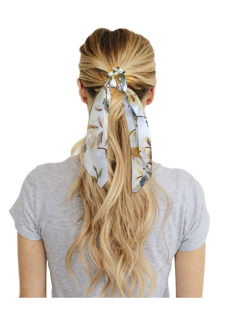 Alissa 2-Pcs Ribbon Bow Scrunchies Hair Bands - Image 3