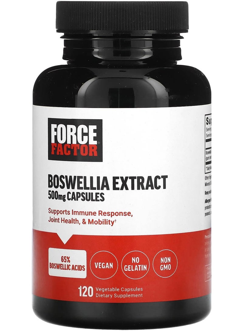 Force Factor مستخلص البوسويليا 500 ملغ 120 كبسولة نباتية