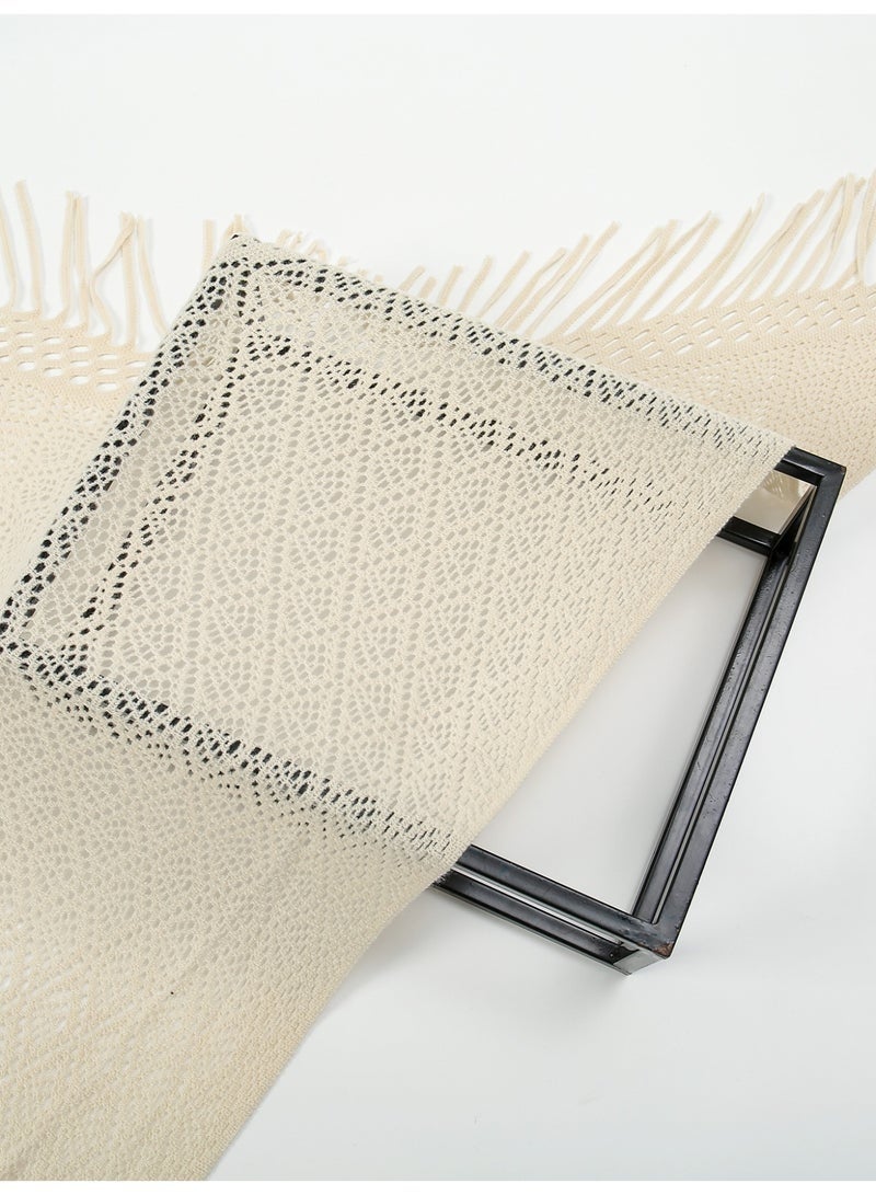 Women Knit Shawl with Tassel Front Warp Cardigan Hollow Out Pashmina Shawls Fashion Clothes Essential Scarf for Evening Party - Image 3