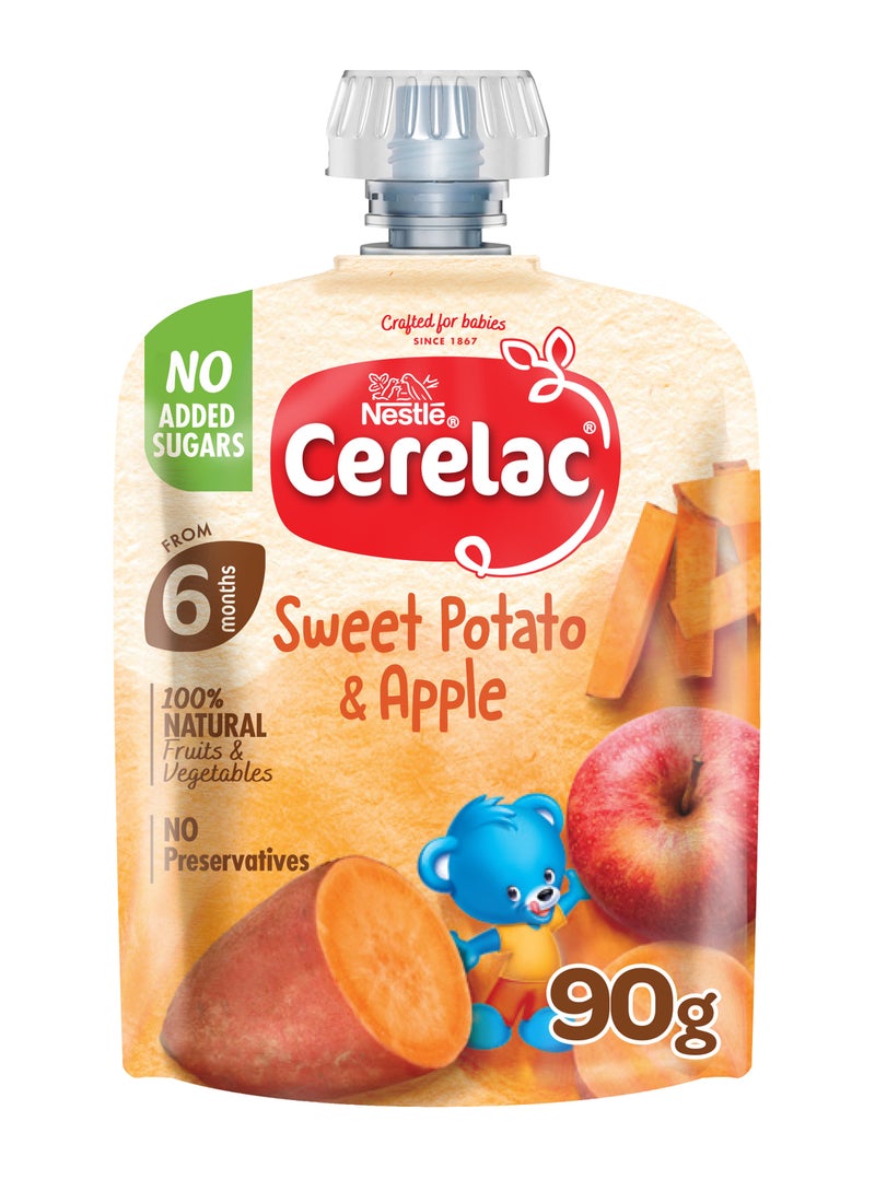 Cerelac Nestle Sweet Potato And Apple Puree Pouch Baby Food 90gm - Image 1