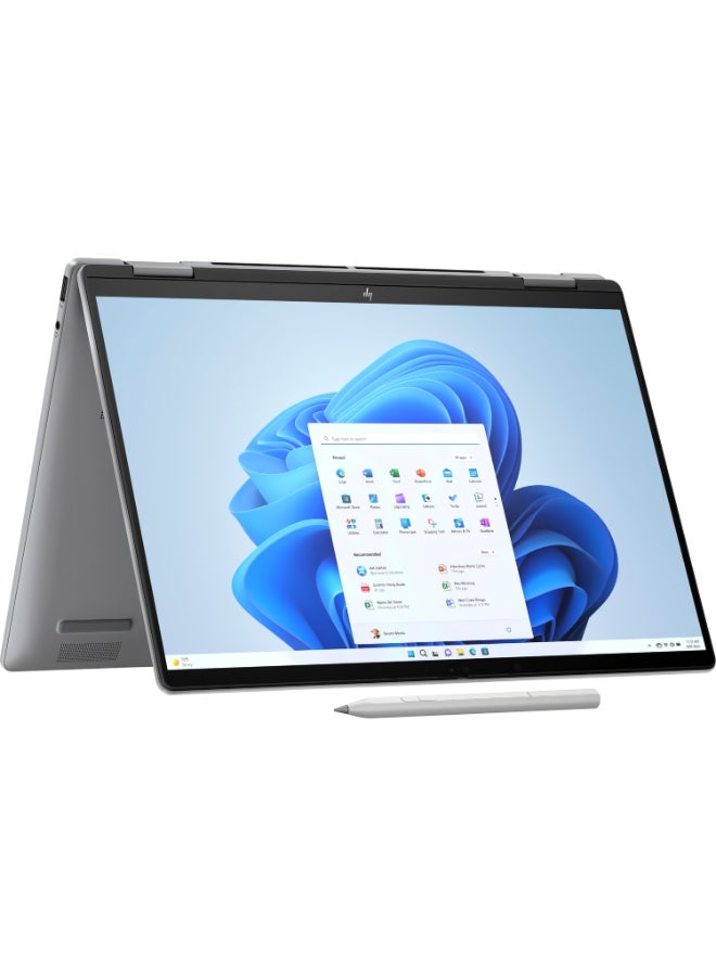 HP لابتوب إنفي x360 A0PV7EA بشاشة 14 بوصة، مع معالج AMD Ryzen 7 8840HS/ذاكرة RAM سعة 16 جيجابايت/قرص SSD سعة 1 تيرابايت/رسومات AMD Radeon/نظام ويندوز 11 بالإنجليزية/العربية فضي ميتور - Image 2