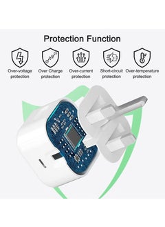 TecV 20W USB-C Fast Charger with 1M USB-C to Lightning Cable – High-Speed Charging for iPhone 14/14 Pro/14 Pro Max/13/12/SE 2020/11/XR/XS Max/X & iPad  - Image 2
