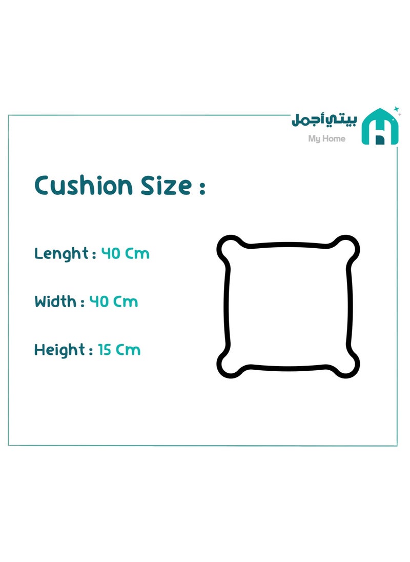 My Home - Sofa Cushion Velvet Super Comfortable 40x40 cm Grey - Image 1