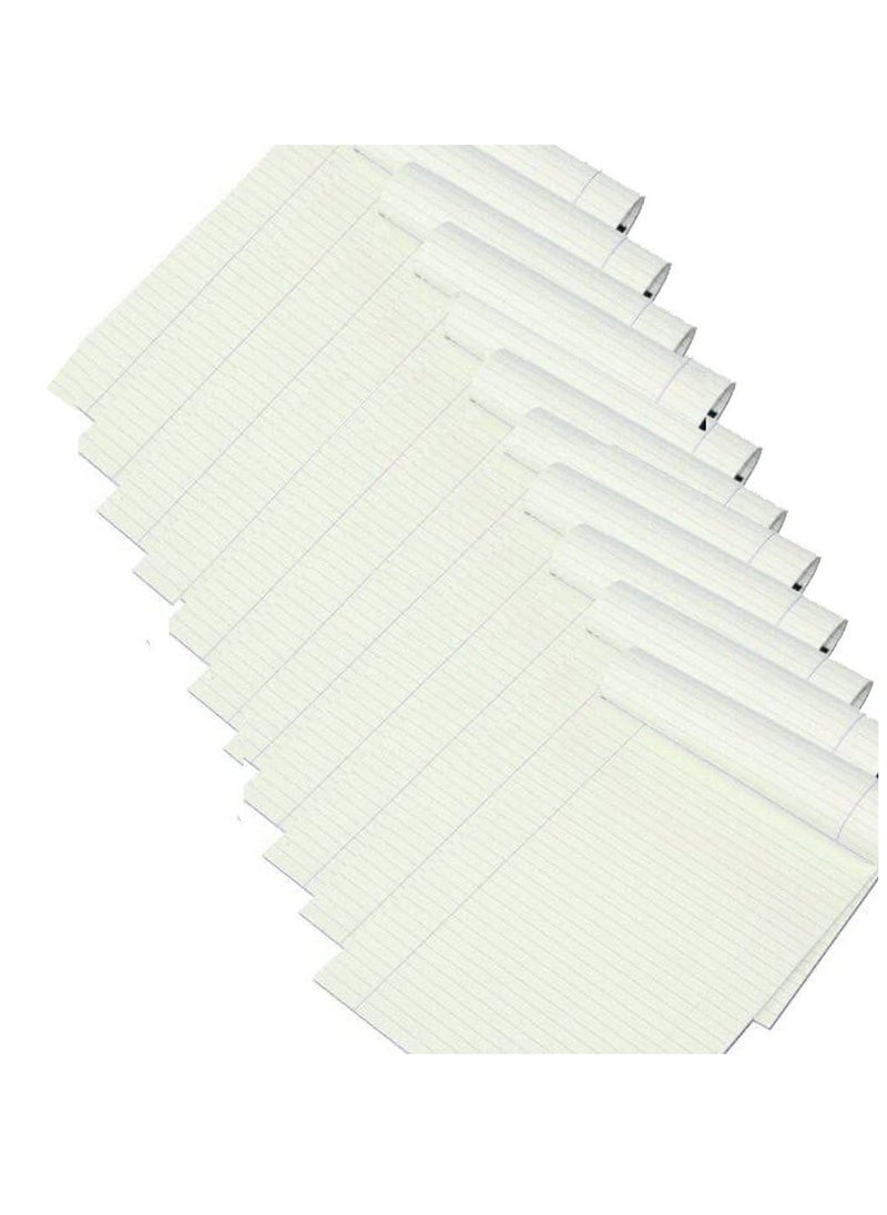 MARKQ - A5 Single Line 50 Sheets Writing Pad for School and College, 10-Pack - Image 1