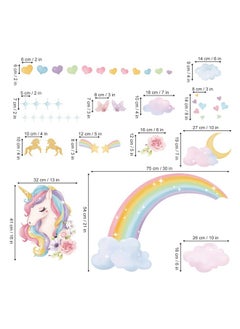 Rainbow Wall Stickers Unicorn Clouds Peel And Stick Wall Art Decals For Girls Bedroom Kids Room Baby Nursery - pzsku/Z85BD9C4401B3909DA78DZ/45/_/1719985206/1001b56d-8972-46ff-a19f-6954badd4ee1