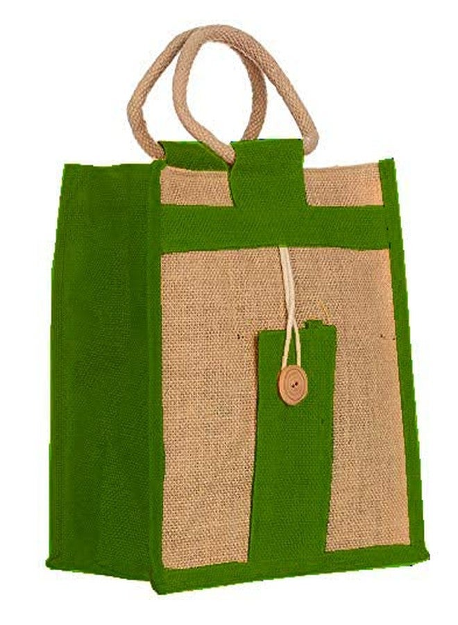 Handmakers Natural Jute HandBag and Jute Bottle bag combo Pack - Image 2