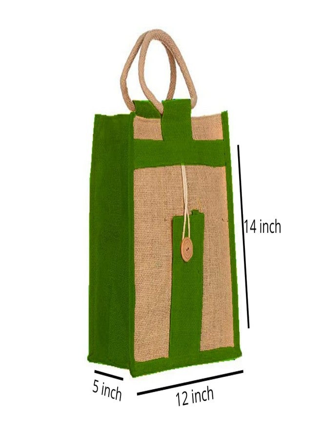 Handmakers Natural Jute HandBag and Jute Bottle bag combo Pack - Image 4