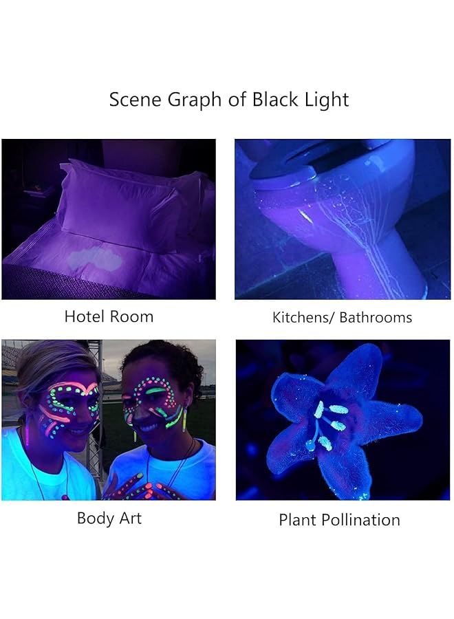 KASTWAVE UV Flashlight Black Light 365nm 5W Ultraviolet Blacklight Detector for Dog Urine Pet Stains and Bed Bug Black - Image 5