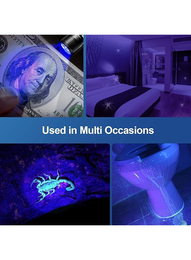 KASTWAVE UV Flashlight Black Light 365nm 5W Ultraviolet Blacklight Detector for Dog Urine Pet Stains and Bed Bug Black - Image 3