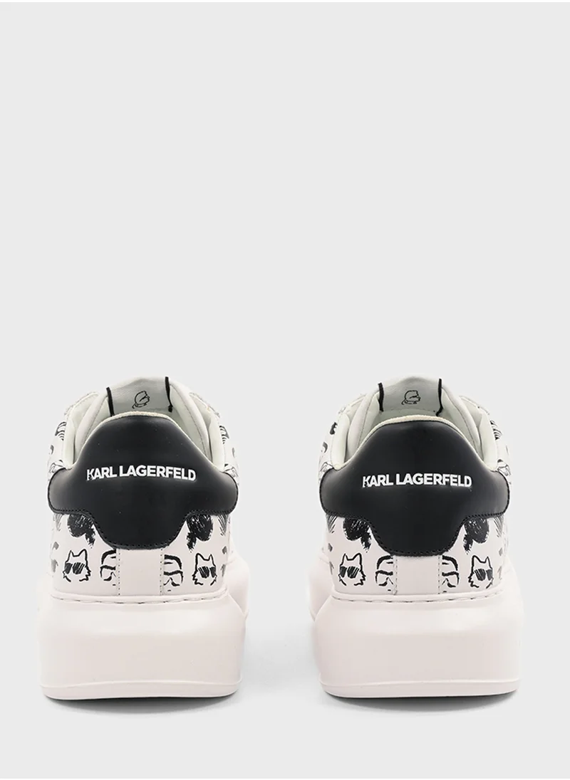 Karl Lagerfeld Kapri Mens Twin Graffiti Lace Up Sneakers