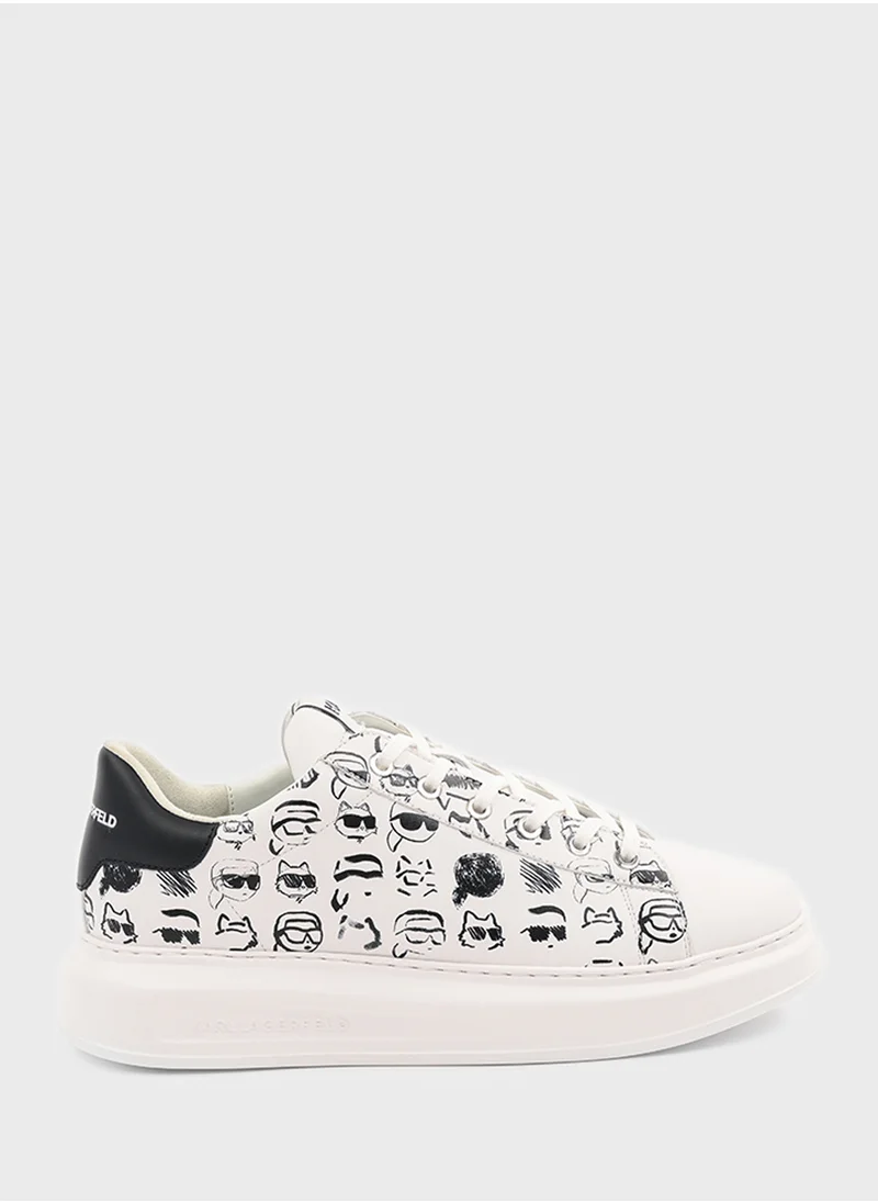 Karl Lagerfeld Kapri Mens Twin Graffiti Lace Up Sneakers