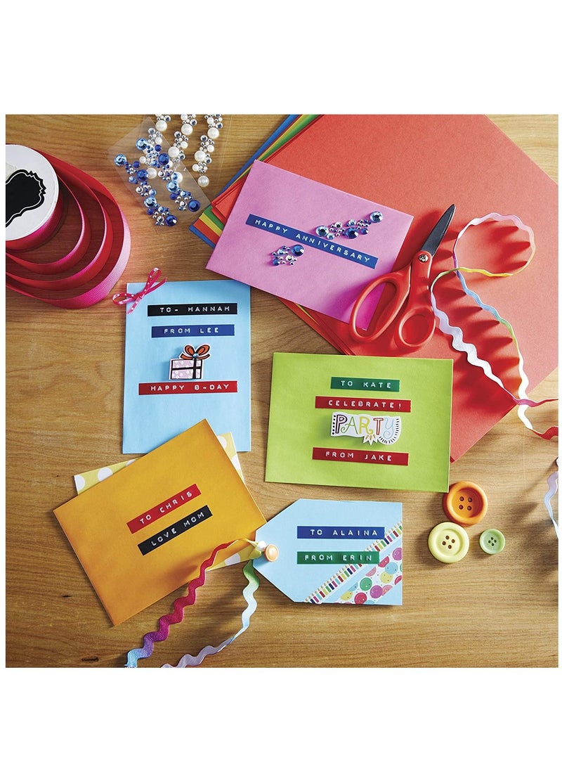 Embossing Label Maker Organizer Xpress Pro with 3 DYMO Label Tapes