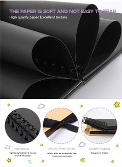 HomarKet 2Pcs Scrapbook Photo Albums,DIY Photo Album Scrapbook Album  Memory Book Photo Album Book A5 Craft Paper Totol of 60 Pages Albums for Your Family  - Image 2