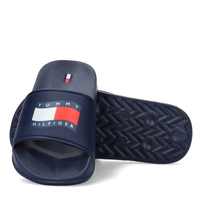 TOMMY HILFIGER Youth Damian Logo Pool Slides - Image 4