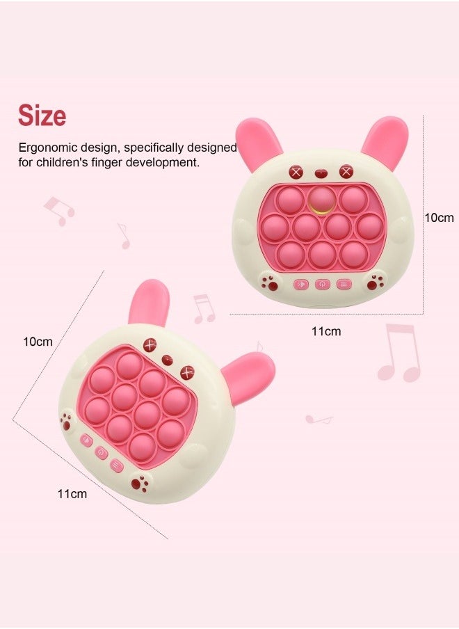 Generic - Electronic Quick Push Light Up Pop Game Fidget Toys Fast Push Puzzle Game Machine for 3+ Years, Pink - Image 1