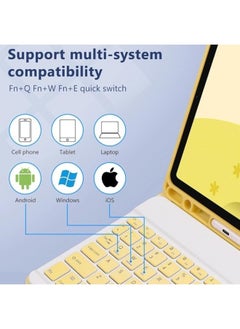 حافظة لوحة مفاتيح باللغتين العربية والإنجليزية لجهاز ايباد الجيل 10 10.9 بوصة (2022) مع حامل قلم رصاص ، حافظة ايباد مع لوحة مفاتيح + ماوس ، لوحة مفاتيح سحرية ، سكون تلقائي - pzsku/Z85BDF39DE55CB2640FA9Z/45/_/1709088081/4d158ddf-7976-4250-90b2-b8bd7e25db48