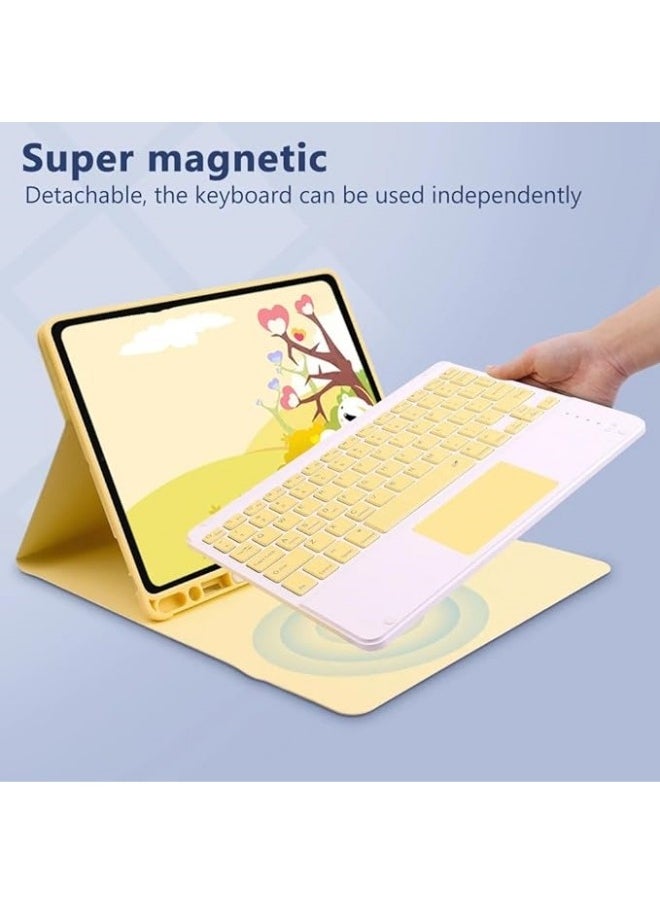 Arabic and English Keyboard Case for IPad 10th Generation 10.9 Inch (2022) Cover with Pencil Holder, IPad Case with Keyboard+mouse,Magic Keyboard, Auto Sleep