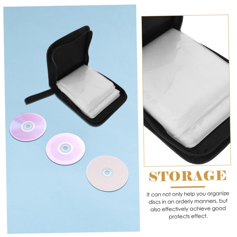 Green Portable CD Storage Case 24 Capacity DVD Holder Oxford Cloth Zipper Bag for Car and Home - Image 3