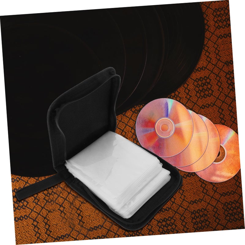 Green Portable CD Storage Case 24 Capacity DVD Holder Oxford Cloth Zipper Bag for Car and Home - Image 5