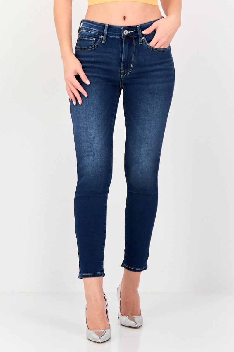 Levi's Women Skinny Fit Washed Stretchable Denim, Blue - Image 1